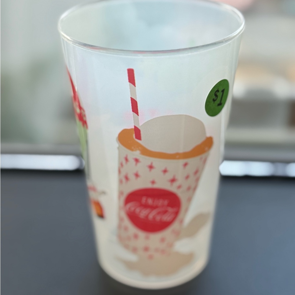 Coca Cola Plastic Tumbler with Red and White Design